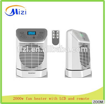 1000w fan controller with thermostat 2000w Electric Fan Heater with LCD and Remote for Germany market lcd fan heater lcd heater