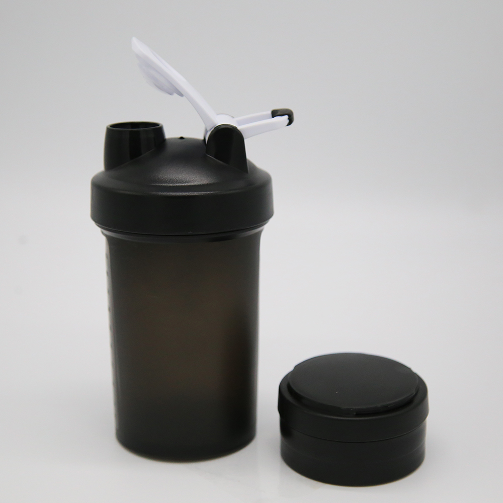 450ml Protein Shaker Flasche mit 100ccm Pulverbehälter