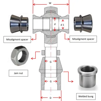 Customized External Thread Ball Joint Alloy Rod End Bearing