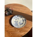 Underglaze colored autumn pear yellow dinner plate