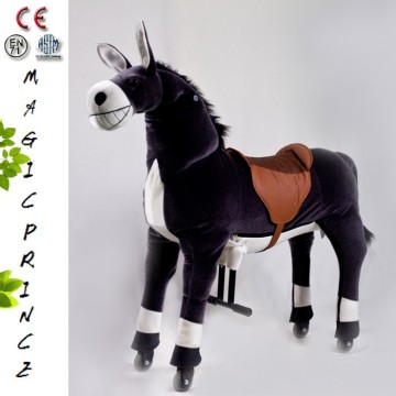 (EN71&ASTM&CE)~(Pass!!)~Best selling Hot sale plush toy horse on wheels,toy horses that walk,mechanical horse toys for 3+ YEARS