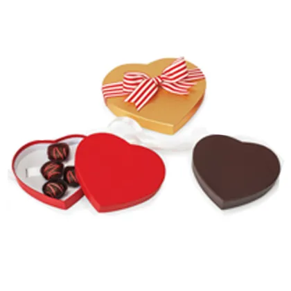 Fancy empty chocolate packaging heart shaped chocolate box