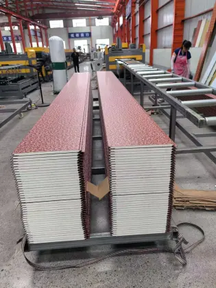 Red Marble-Patterned Metal Decorative Panel