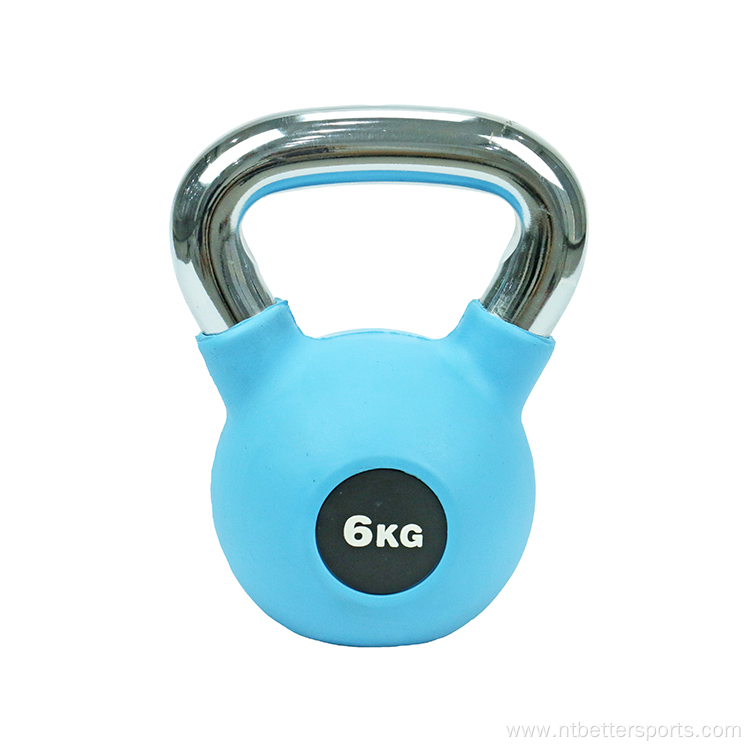 Colored Vinyl Coated Cast Iron Rubber Kettlebell