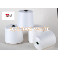 100％ポリエステル糸40/2 RAW WHITE