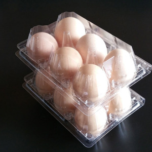 Foldable plastic blister chicken egg tray