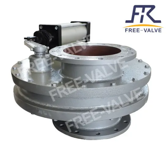 Pneumatic Ceramic Rotary Double Disc Gate Valve