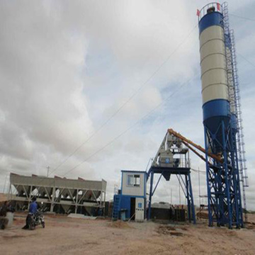 Export to Comoros HZS120 concrete mixing plant