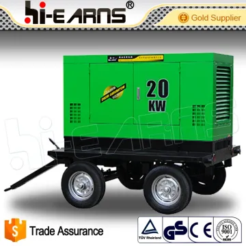 30KW silent water cooled three phase mobile trailer diesel generator