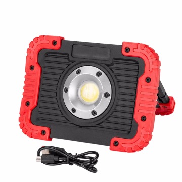 Portable 10W LED COB Work Light with Built-in Battery: Ideal for Outdoor Camping and Rechargeable Use