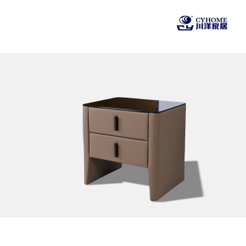 Brown High Leg Bedside Cabinet for Warm Bedroom