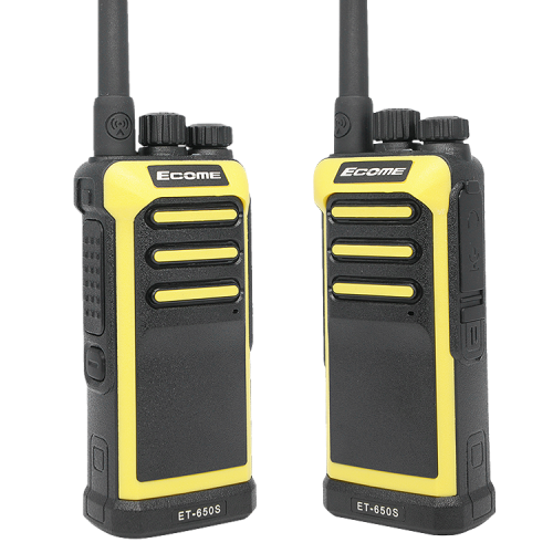Due walkie talkie analogici radio portatili 400-470MHz UHF ECOME ET650S