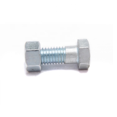 Blue and White Zinc Plating Carbon steel bolt