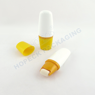 Flat shape 30ml plastic sponge top bottle for BB cream, sun block, foundation
