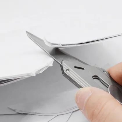 edc knife box cutter titanium belt knife