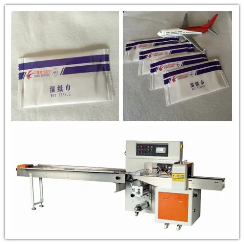 Aviation wet wipes packing machine