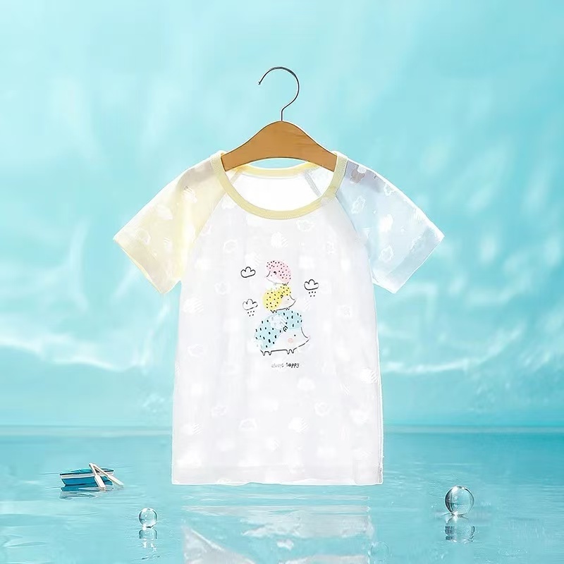 Baby thin ice silk short-sleeved T-shirt