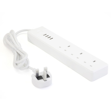 Tuya WiFi Smart Desktop Socket - Plug UK, 4 porte USB, Surge Protector, Timer
