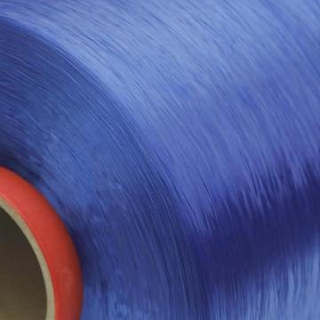 Physical recycled polyester yarn blue color twisted Z60 2220dtex