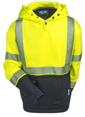 Hi-Viz Yellow Tech Double Thick Pullover Sweatshirt
