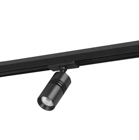 1 Watt DC 12V Black Silver Mini Track Spotlight for Exhibition