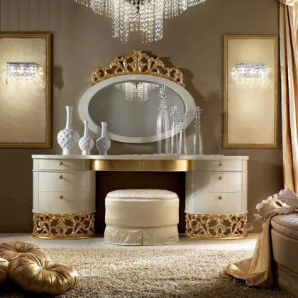 Custom Made Royal Antique Italian Style Solid Wood Fabric Bed