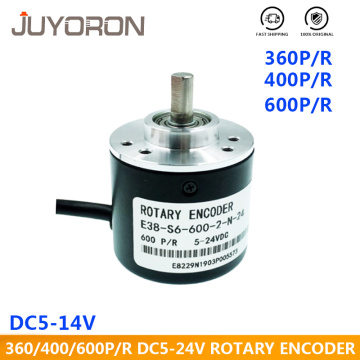 Incremental Rotary Encoder 5-24V DC E38 S6 Encoder 360/400/600 P/R Photoelectric Incremental Rotary AB Two Phases 6mm Shaft