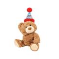 ارتداء قبعة عيد ميلاد Teddy Bear Plush لعبة مهدئة