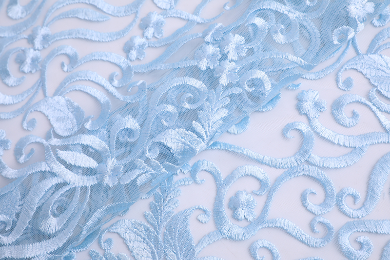 Leaf Embroidery Fabric 