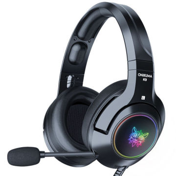 Professional Over-Ear Noise-Cancelling Gaming Headset with LED Effects and Microphone for PC Gamers