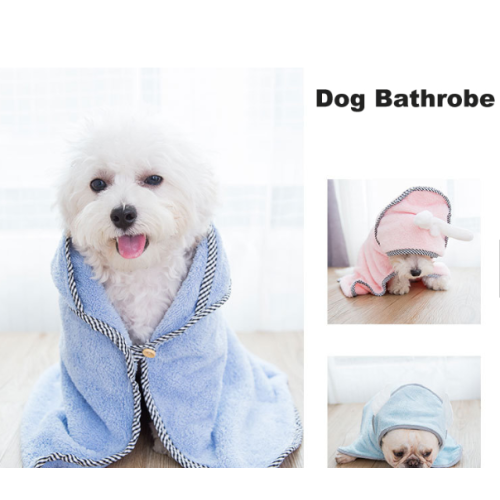 Cotton soft cozy pet dog bathrobe