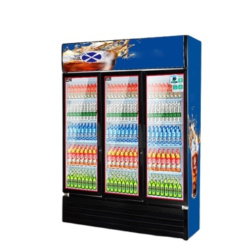 LC/S-1800HK Three Glass Door Movable Beverage Freezer Cooler