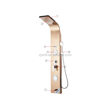 X11615 SUS304 Material Digital Smart Thermostatic Shower Panel with LED Lighting