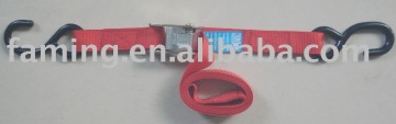Car transporter red PES cam buckle tie down