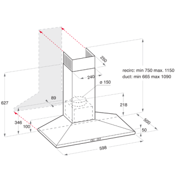 Hotpoint Range Hoods Stainless 600MM