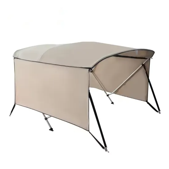 3/4 Bow Aluminum Bimini Top Boat Canopy - Boat Sunshade Accessory