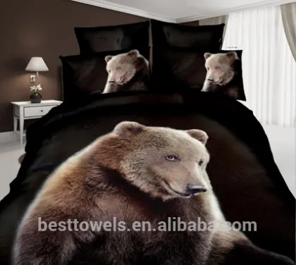 Wholesale cotton 3d printed bedding set with masha and bear