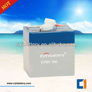 Maintenance Free Battery Valve Regulated Sealed Lead Acid Battery 6V 1.0AH