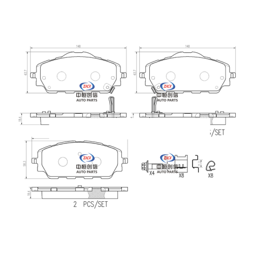 Ford P 24222 N এর জন্য সামনের ব্রেক প্যাড