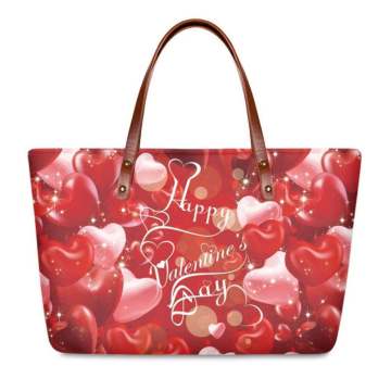 Beg Tote Valentine Wanita dengan Cetakan Logo