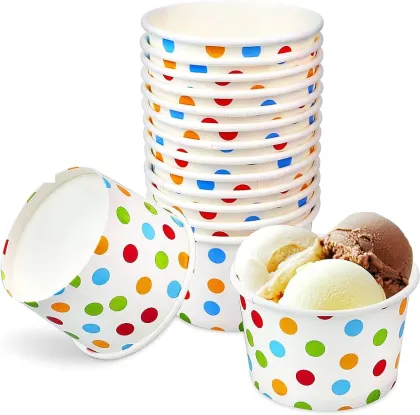 Biodegradable Disposable Paper Ice Cream Cups