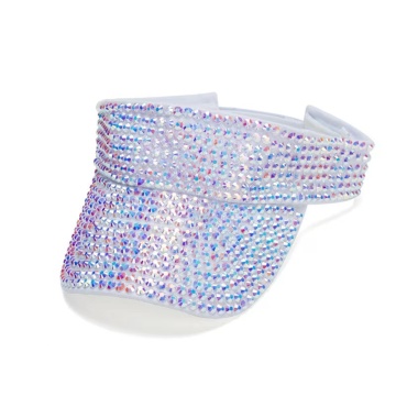 Outdoor Leisure: Rhinestone-Encrusted Breathable Summer Cap with Adjustable Sun Visor