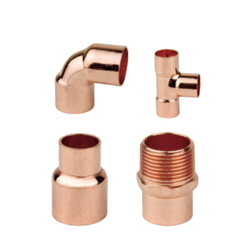 Bagian Pendinginan Mengurangi Tee Solder Ring Copper Fitting