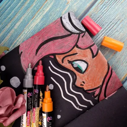 Factory Direct Sales Uni Posca Paint Metallic Marker Pen, Multi-colored Metal Marker