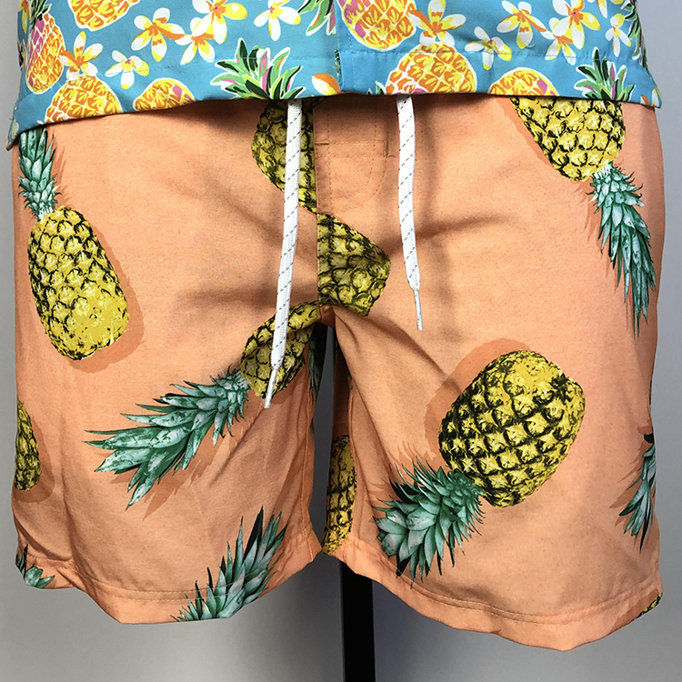 Männer benutzerdefinierte Ananas Muster Strand Männliche Shorts