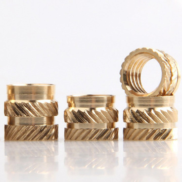 Factory Supply M3 M4 M6 Injection Molded Brass Inlaid Nuts with OEM Support