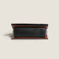 Black and Brown Accents Genuine Leather Fashion Bag