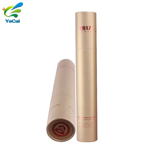 Make your own foil varnish hair extension round package box with lid, empty kraft paper tube