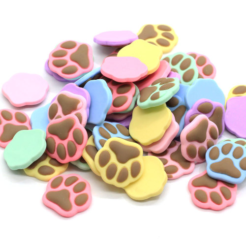 Hot Selling Mini Cute Bear Claw Print Shaped Resin Beads DIY Nail Decor Charms Phone Shell Handmade Decoration