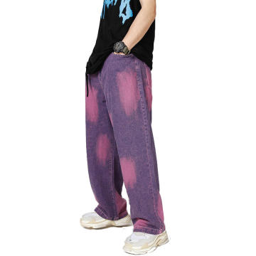 Custom Streetwear Hip Hop 3d Puff Printing Oversized Faded Vintage Washed Casual Pants Hip Hop Slacks Sweatpants Pants